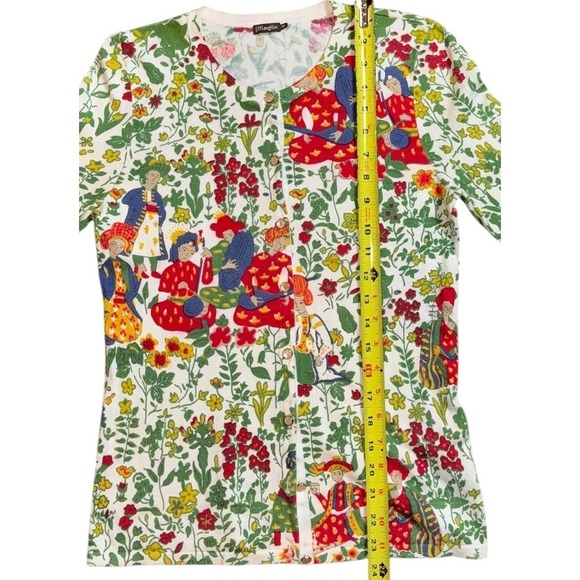 J McLaughlin Womens XS Floral People Scene Button Cardigan Sweater - Picture 5 of 12